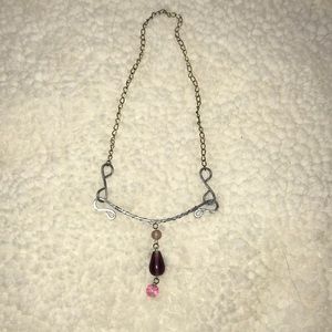 purple, summery necklace